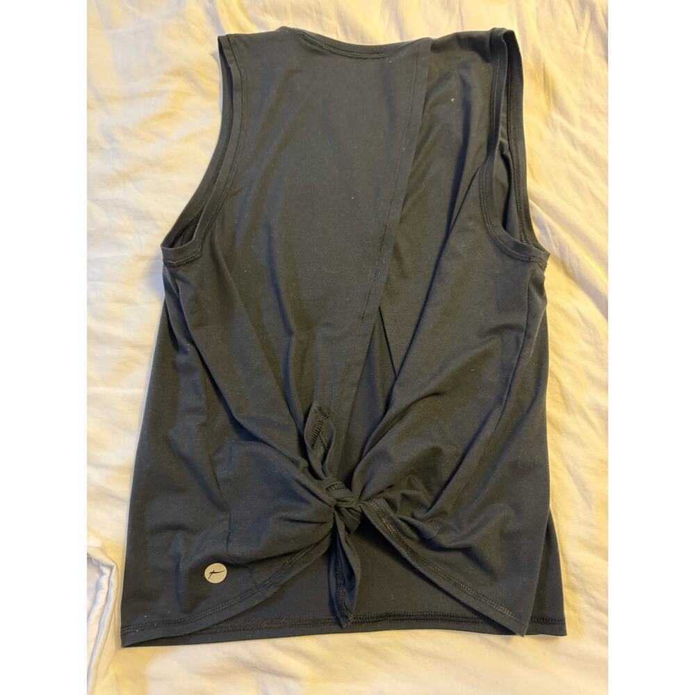 Gottex black tie back tank Athleisure women's size small